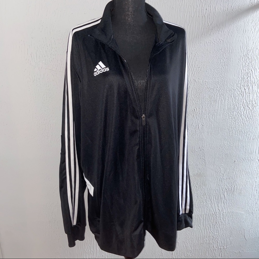 Plus Size Full Zip Adidas Track Jacket Suit